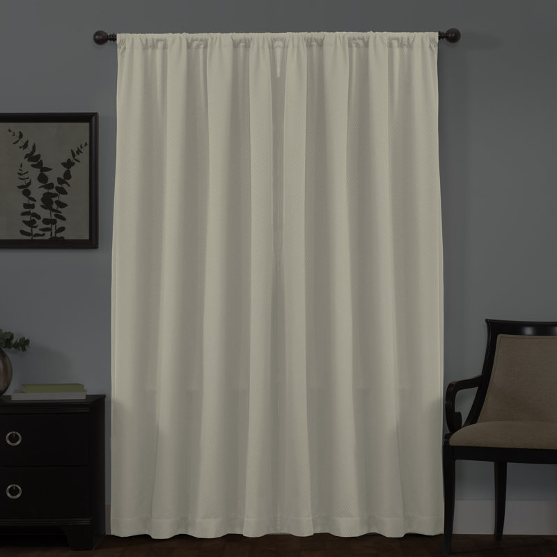 Kohan Curtain Single Panel, 50" W x 84" L, Beige