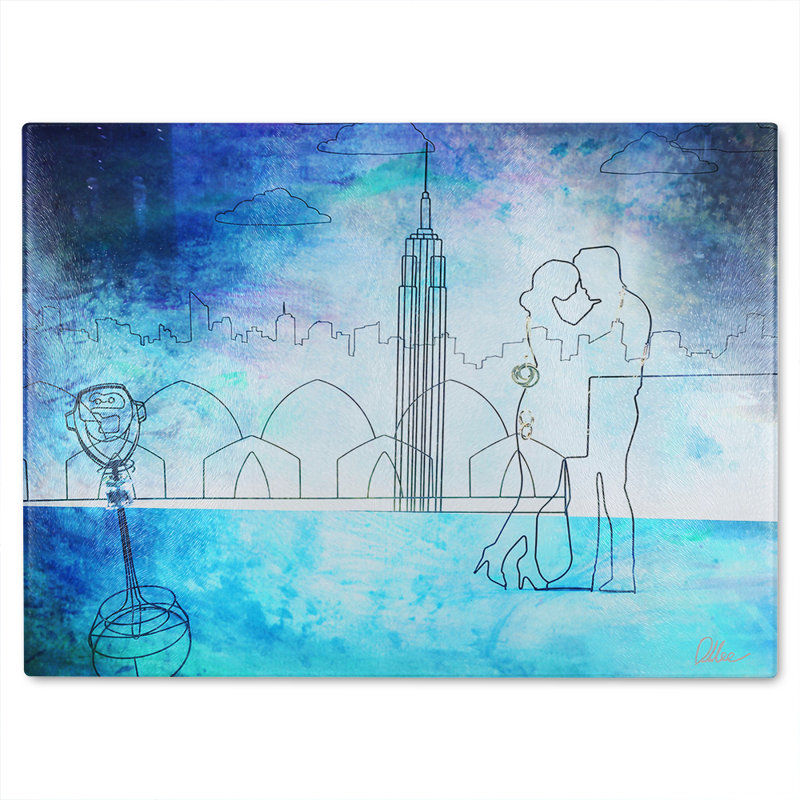 Love At First Sight Glass Chopping Board