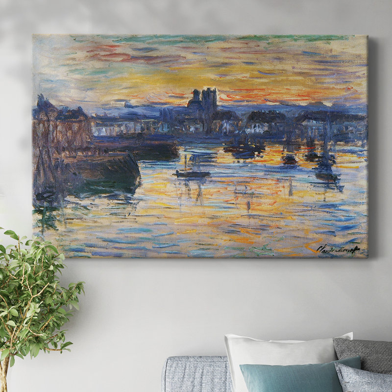 The Port of Dieppe, Evening, 1882-Gallery Wrapped Canvas, 12" H x 18" W
