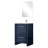 24 In. W X 20 D Navy Blue Bath Vanity With White Quartz Surface, Faucet, 18 Mirror - And Scratch & Stain For A Fascinating Experience Relaxing