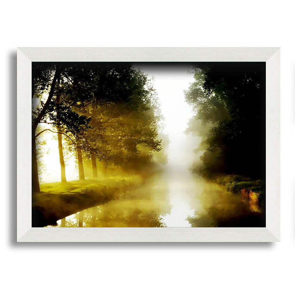 Wandbild Misty Morning Lake