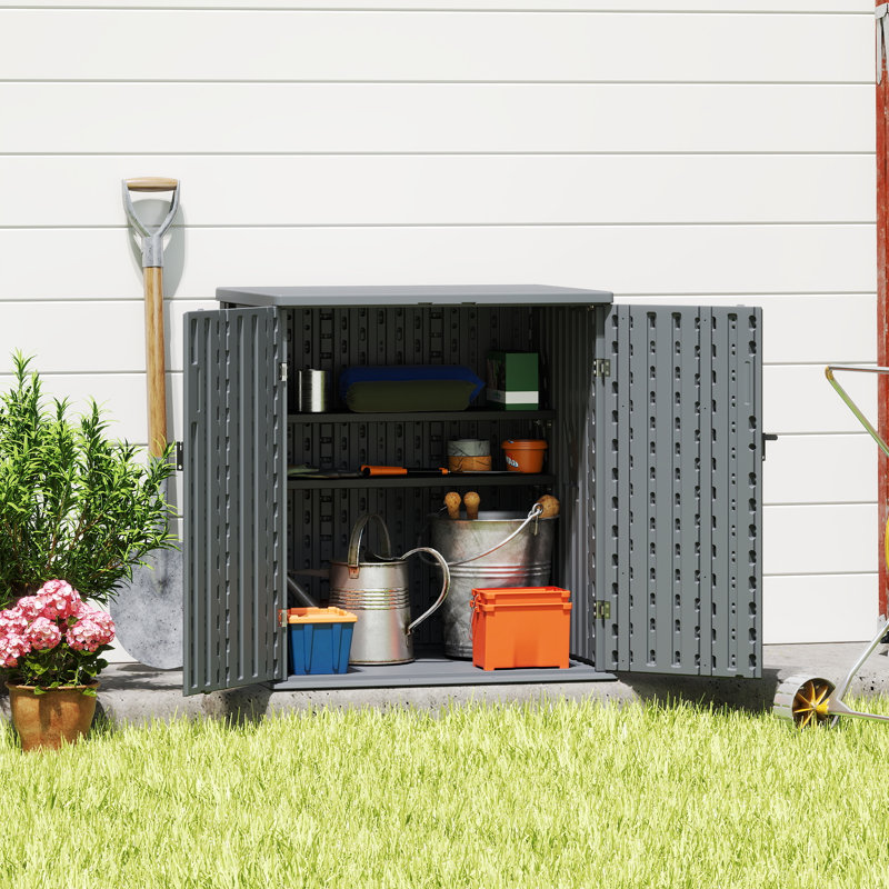 Armoire de rangement pour l'extérieur EHHLY, Gris sauge