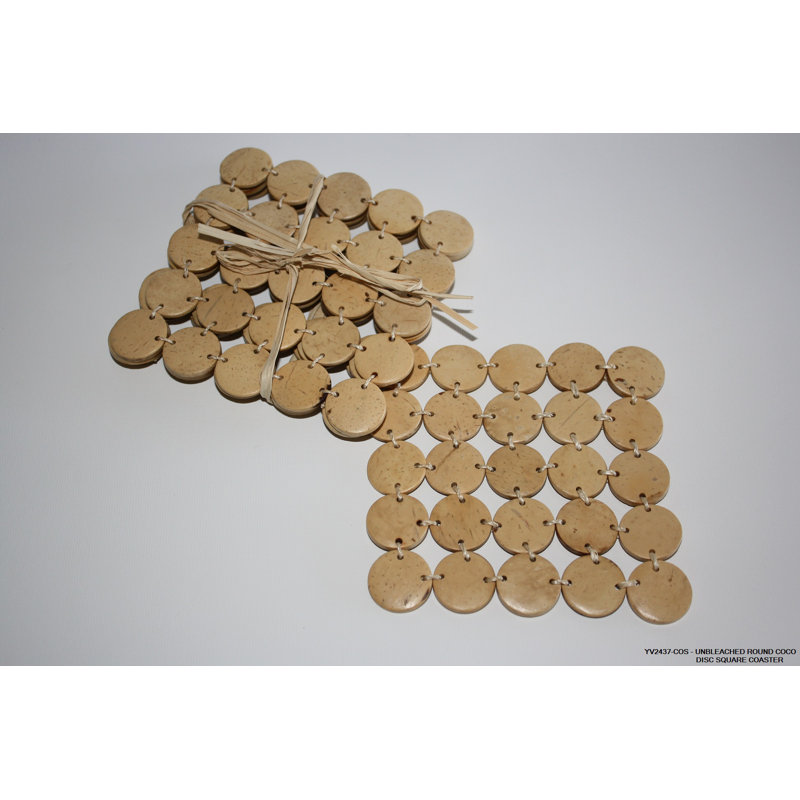 Bamboo Square 6 Piece Coaster Set