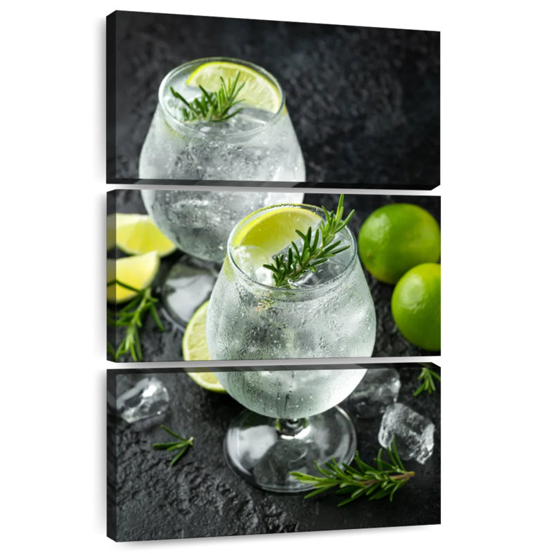 Yarlin Gin And Tonic Cocktails, 50" H x 32" W