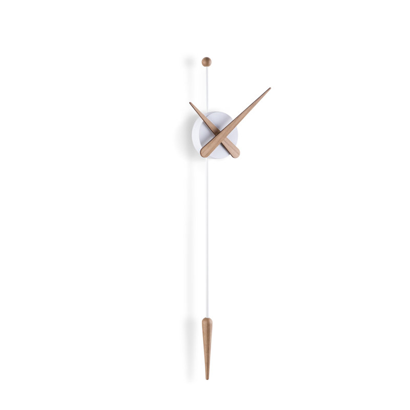 Analog Wall Clock, White Oak