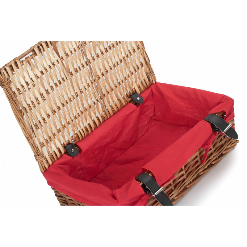 Wicker 15" Packaging Gift Hamper with Red Lining