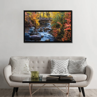 «Colorado Springs Fall Colors - North Cheyenne Creek Autumn Scenery», reproduction d'art mural - toile encadrée