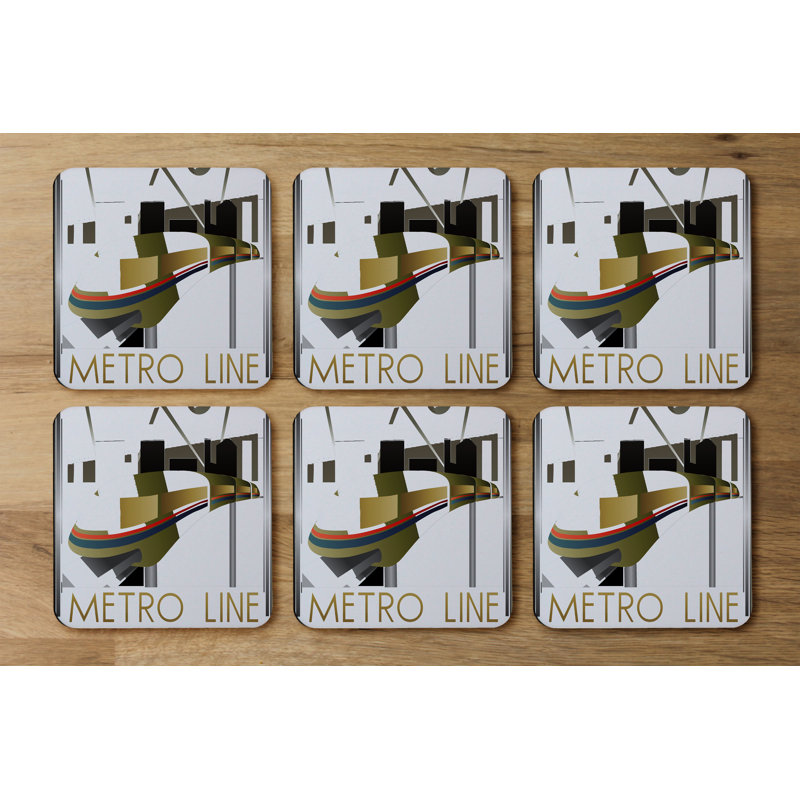 Square 6 Piece Coaster Set