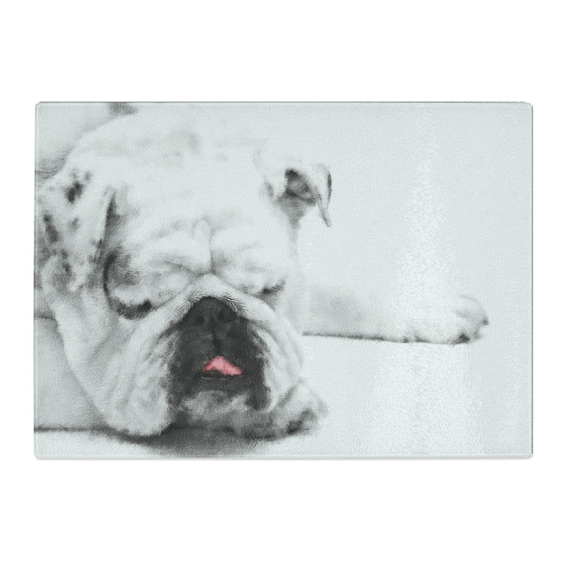 White British Bulldog Vol.2 Painting Chopping Board, 0.4cm H x 20cm W x 28.5cm L