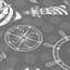 Tapis intérieur / extérieur gris en polyester tissé à la machine Laflin-87396080