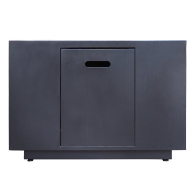 No Assembly Fire Pit, 50,000 , Square, Dark Grey, 33''W X 24''H, Iron, Propane Square Outdoor Iron Required