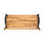 Banc Classic Imperial, design avec tablette, bois, finition avec accoudoirs noirs, siège d'une profondeur de 52,25 po, siège 17,75 po