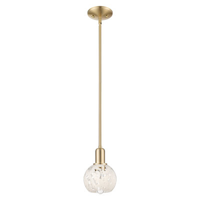 Arcadia - White Mouchette - 1 Light 6" Stem Hung Mini Pendant