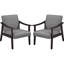 Fauteuil moderne avec pieds en bois massif, fauteuil d'appoint rembourré-764315325