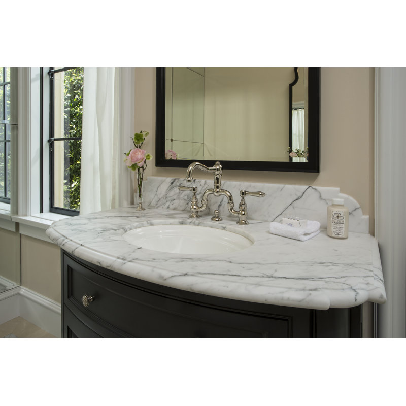 Acqui Bridge Lavatory Faucet, Polished Nickel, Lever Handle