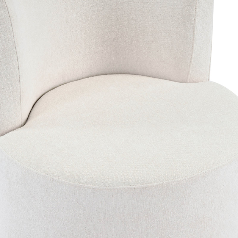 Chaise d'appoint pivotante rembourrée Laney, 6