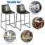 Essoura Upholstered Counter Stool with Metal Frame