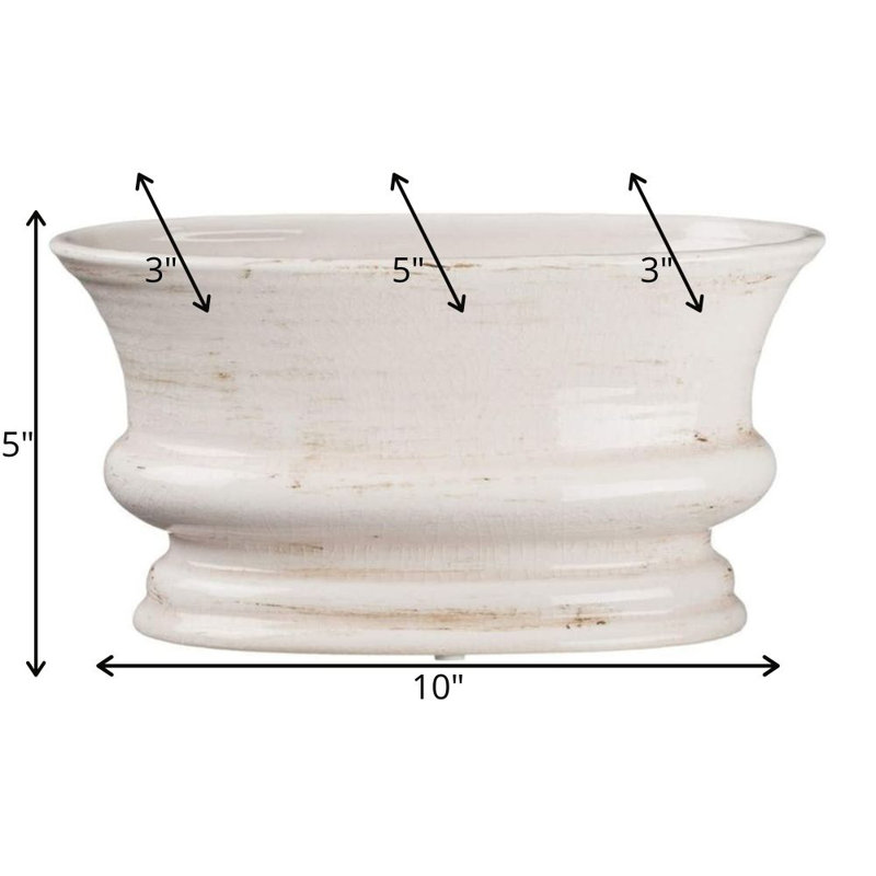 Pot à fleurs crème