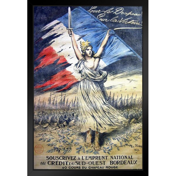 War 20x26 World Art | I Matted Print Wall Poster Framed Propaganda Print France On Paper Enlistment Wayfair Framed Foundry
