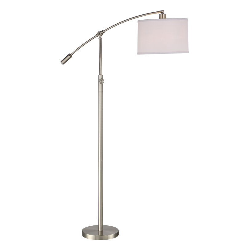 Lampe de travail / de lecture sur pied de 65 po Dehaven, Nickel brossé