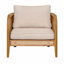 Chaise avec accoudoirs d'extérieur rembourrée, ensemble de 2