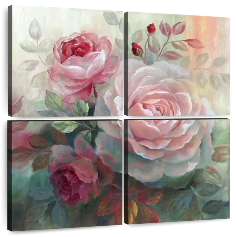 Bouquet de roses blanches Harnek II, H 18 po x l 18 po