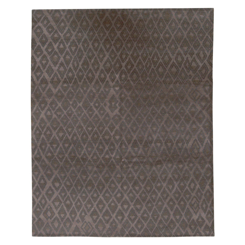 High-Quality Hand-Knotted Black Area Rug