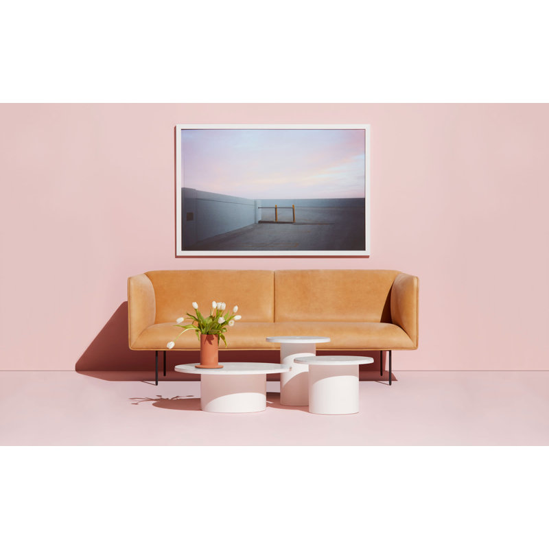 Dandy Sofa, Camel Genuine Leather, 32" H x 86" W x 37" D