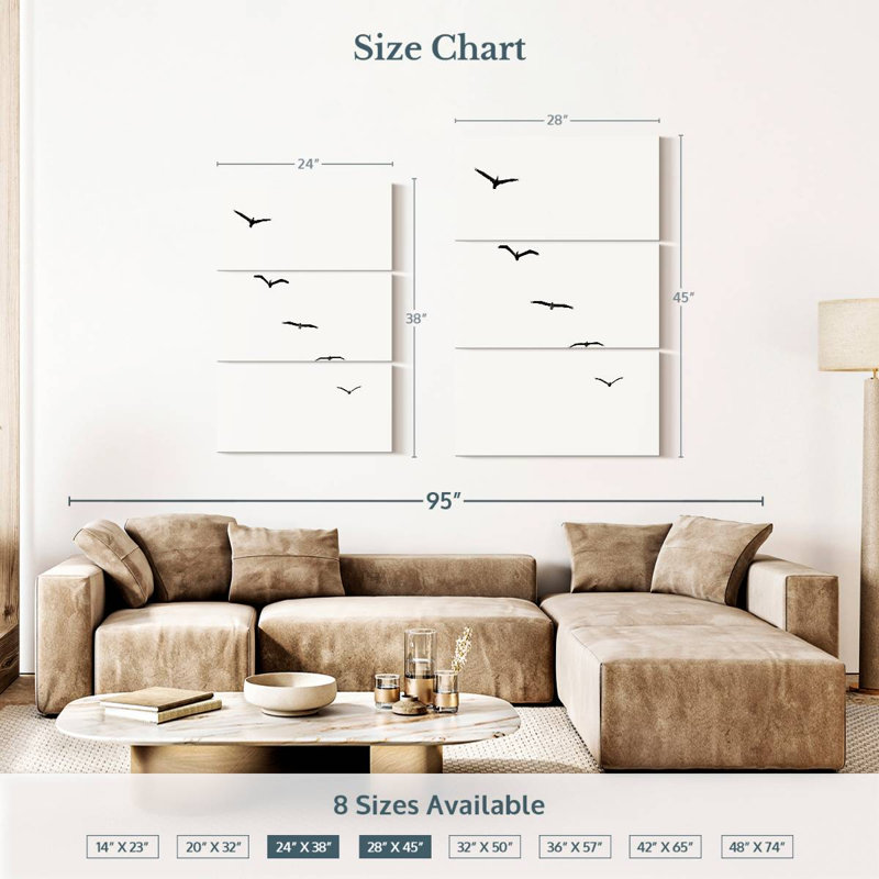 Brampt Five Birds, 38" H x 24" W