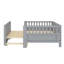 Lit plateforme simple TG avec garde-corps, structure de lit simple TG en bois massif, peut être converti en grand lit plateforme-121071399-121071396