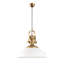 Lustre réglable élégant, structure en métal blanc, 16,1 po de diamètre x 15,7 po de hauteur | Douille E27 de 40 W maximum | Hauteur réglable (17,7 - 51,2 po) | Idéal pour la salle à manger et les espaces de vie, design moderne et élégant-25753110