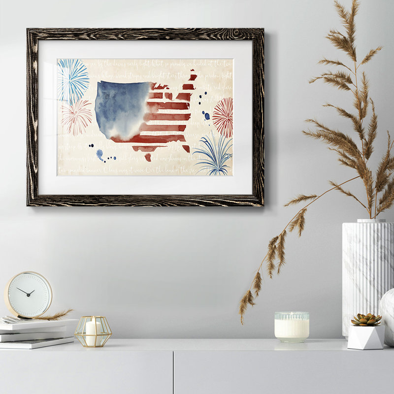 «Fourth of juillet Collection C», reproduction encadrée sur papier, Noir, H 18 po x l 26 po x P 1,5 po