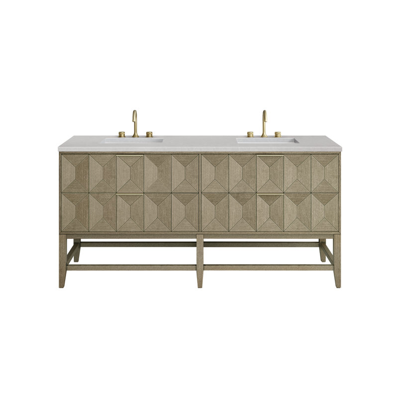 Emmeline 72'' W Double Vanity, Eternal Jasmine Pearl, 8" Widespread