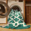 Machine Washable Trellis Green Area Rug-625614533