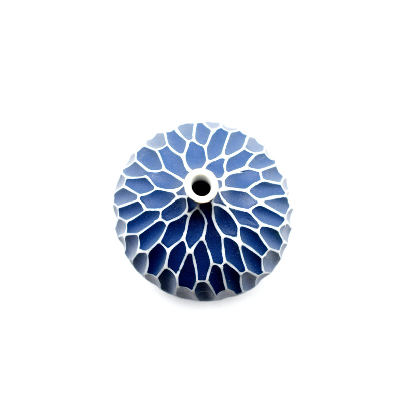 Vase de table Aurora, 2.6" H x 2.5" W x 2.5" D, Blue