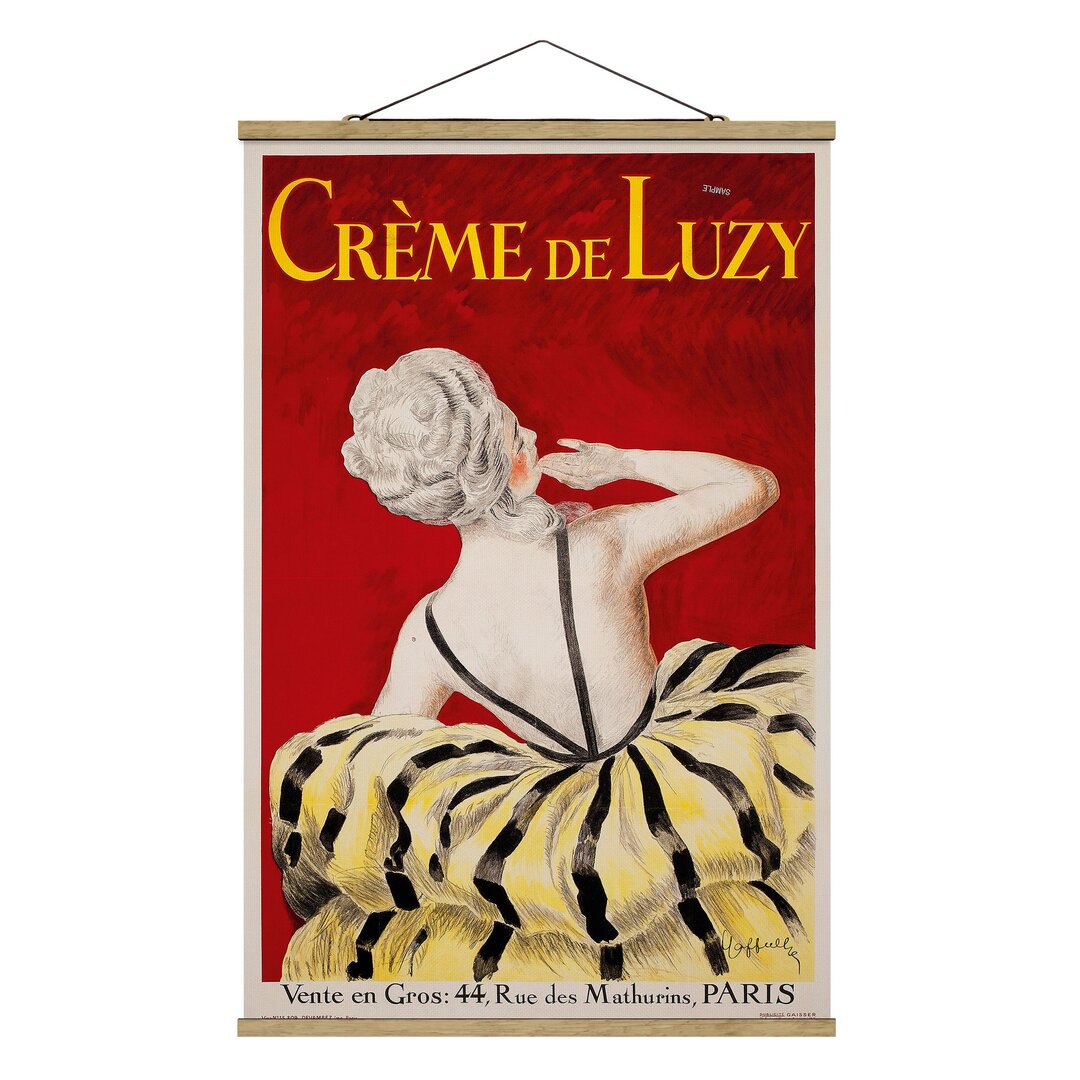 Stoffbild Mit Posterleisten - Leonetto Cappiello - Crème De Luzy - Hochformat 3:2