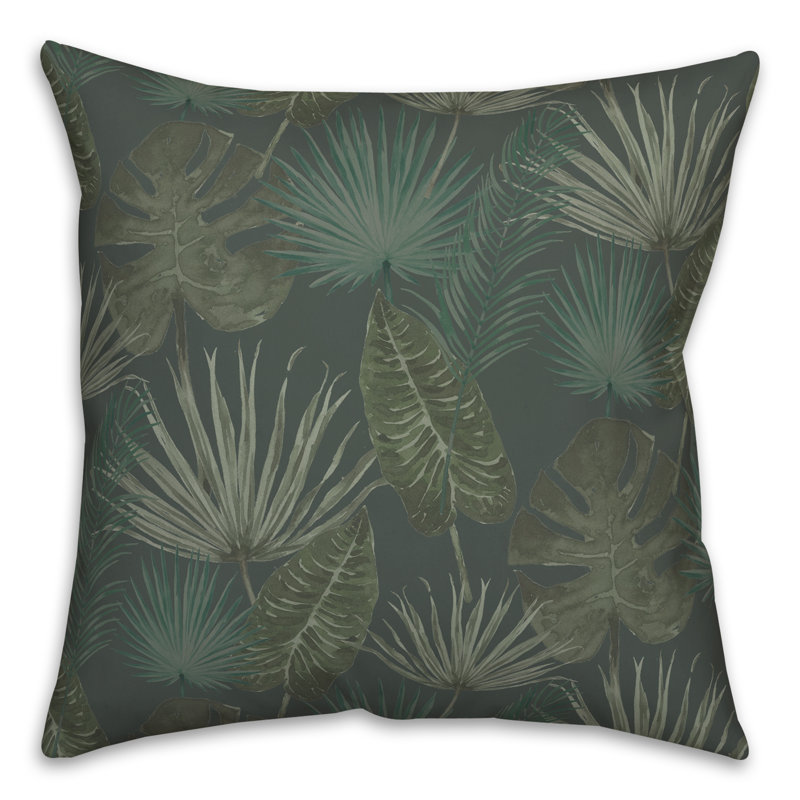 Coussin Floral, Gris