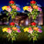 Rose pétale solaire en acier inoxydable pour décoration de cour extérieure fixée au sol-1772594055