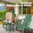 Folding Adirondack Chairs Set Of 2 With Cushion, Hdpe Oversized Patio Chair Weather Resistant-103555381
