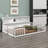 Kids Floor Bed Frame with Side Storage Shelves, and Guardrails-129042645