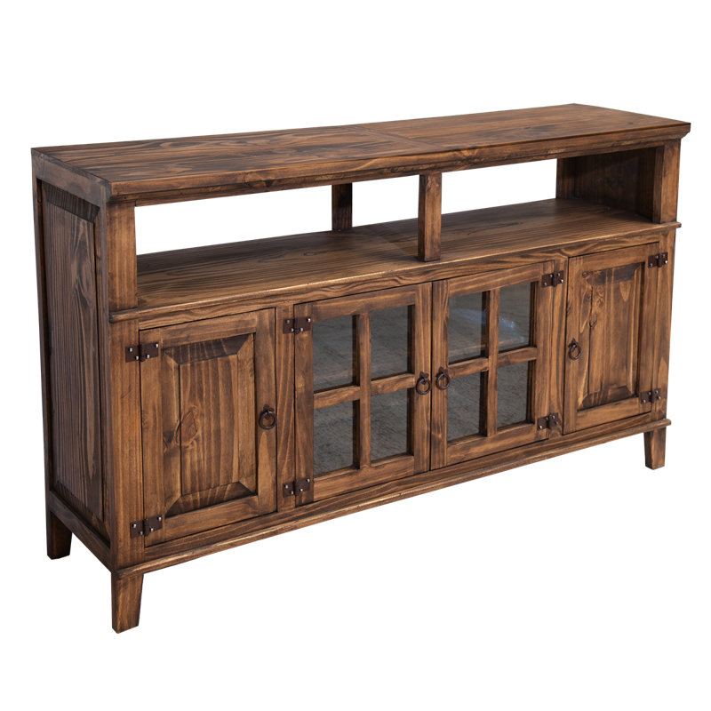 Meuble télé Medio Hacienda, H 35 po x L 72 po x l 17 po, Brun