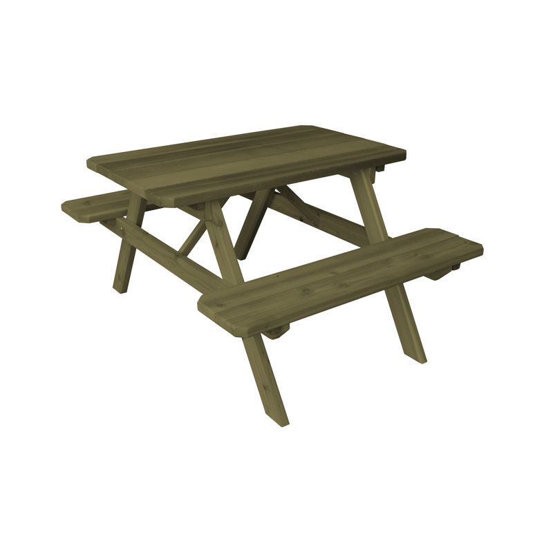 Table de pique-nique Amedee, Feuille de tilleul, H 60 po x L 44 po x l 30 po