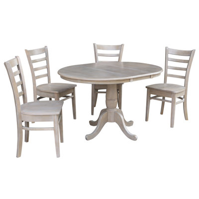 Ensemble de salle à manger extensible en bois massif Echols
