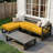 Outdoor 4'' Non-Slip Patio Chair Cushion Cover With Portable Carry Handle.-1815484456-1815484502-1815484501