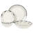 Aracama 16 Piece Double Bowl Decorated Dinnerware Set