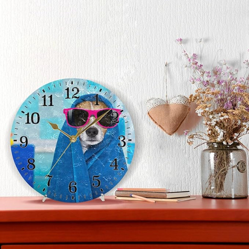 Horloge murale silencieuse pour salle de bain JUNZAN