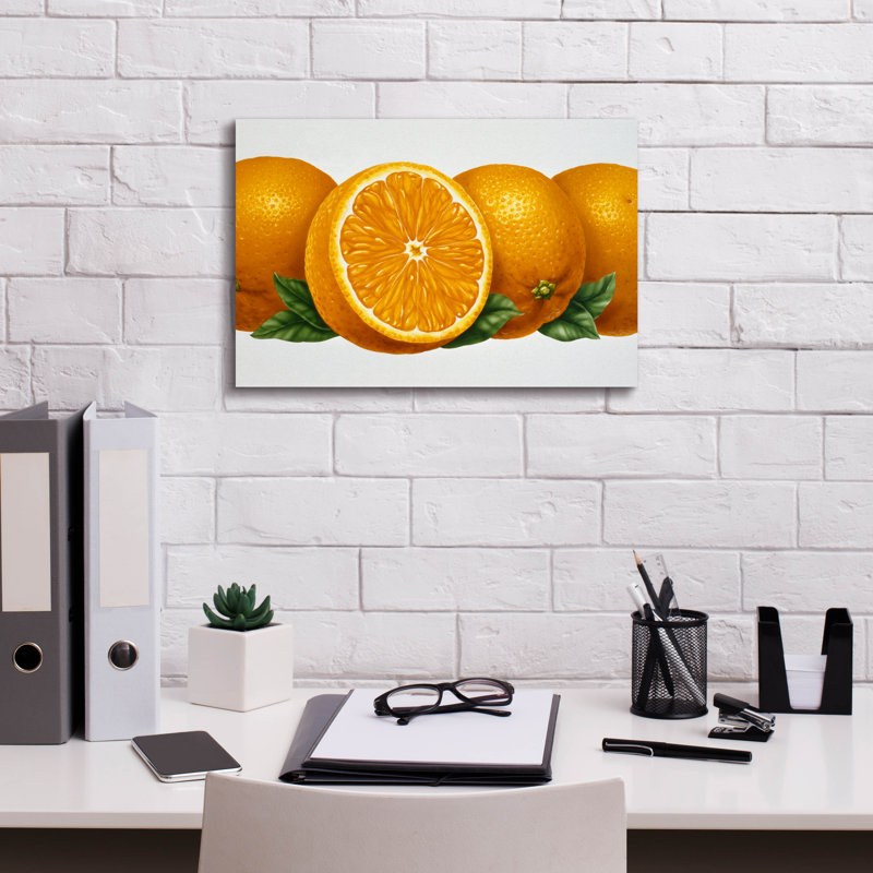 Art mural épique «Oranges» par Harro Maass, L 18 po x H 12 po x P 0,75 po