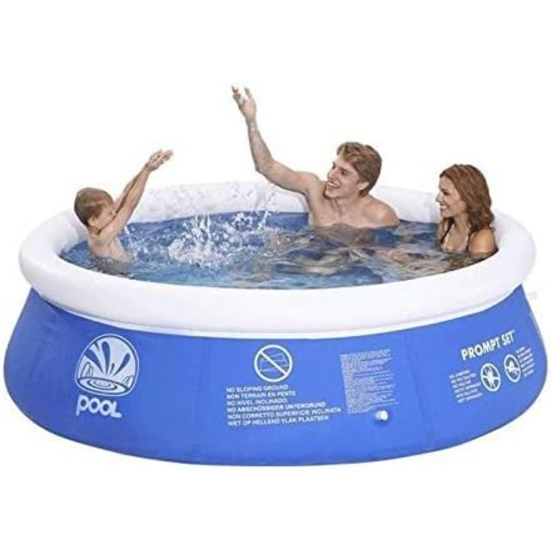 Round Inflatable Pool 0.61cm H x 2.4cm W x 2.4cm L