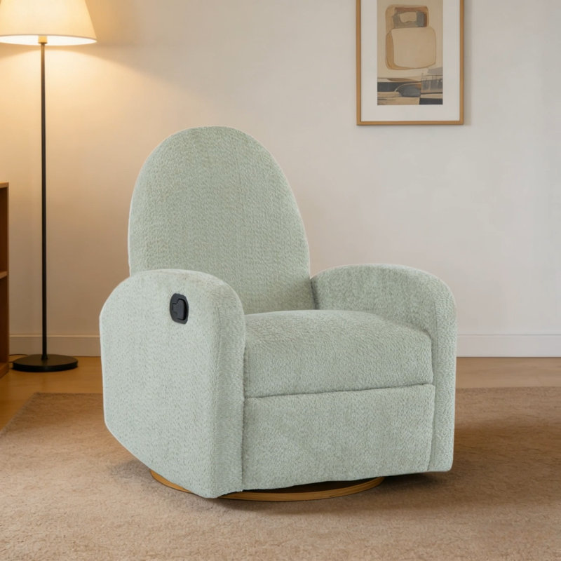 360 Swivel and Glider Recliner Chair-Light Green, Light Green
