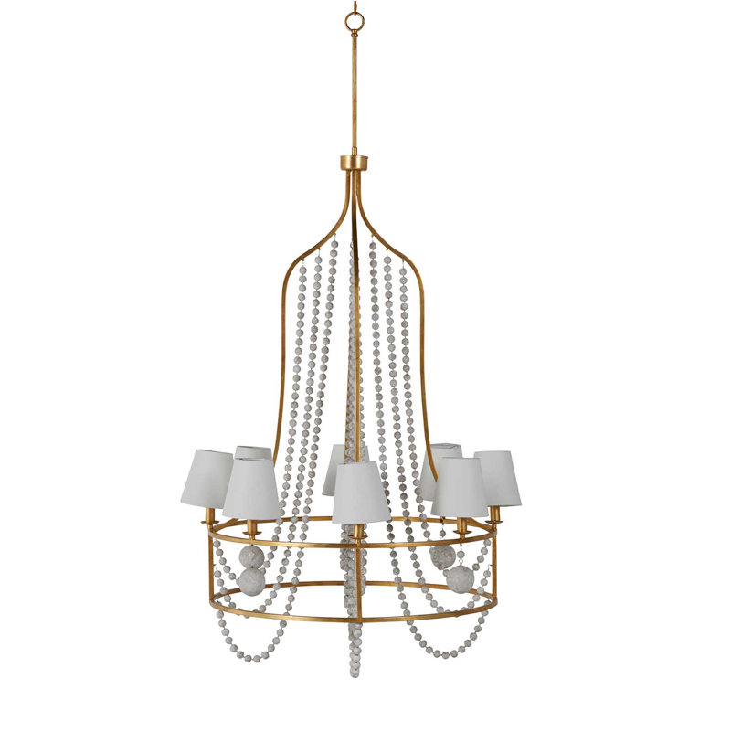 Neville 64" White and Gold Empire Chandelier